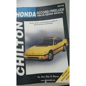 Book 1984 - 95  Chilton's Honda Accord Prelude 1 Repair Manual # 30150